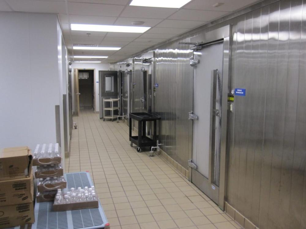 Custom layout of a children's hospital kitchen